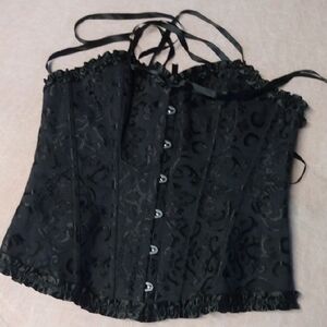 Elegant Black Lace Corset Top
